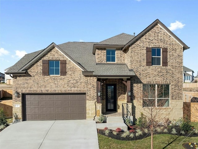 view of front of home featuring a garage