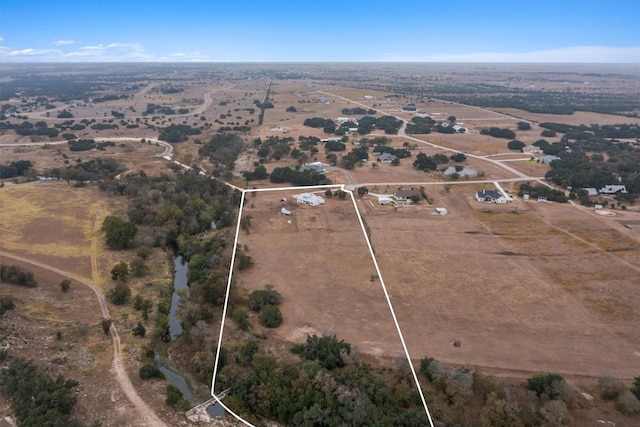 aerial view featuring a rural view