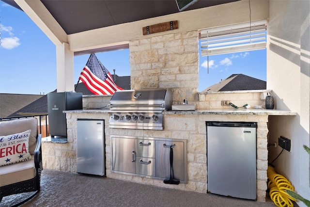 view of patio / terrace featuring a grill and area for grilling