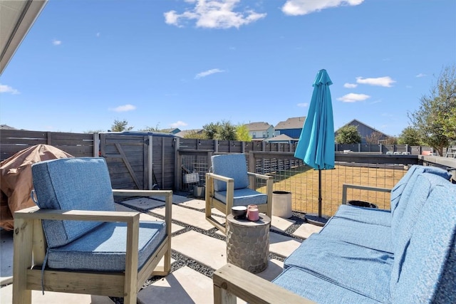 8712 Mina Dr, Austin, TX 78747 - fenced backyard featuring a patio area