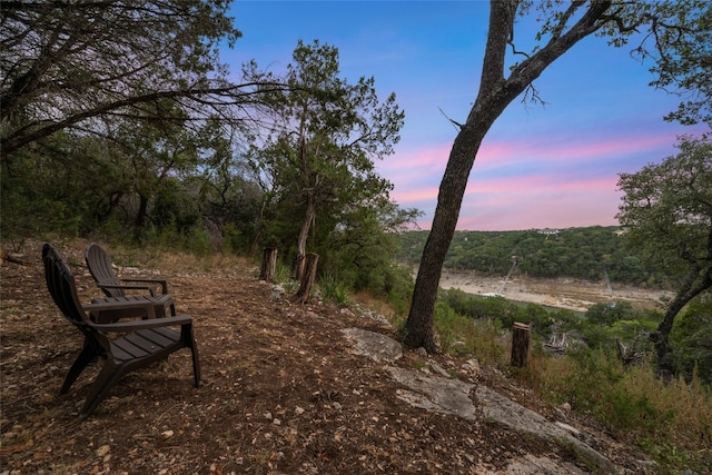 view of nature at dusk