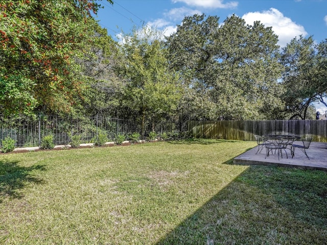 view of yard featuring a patio