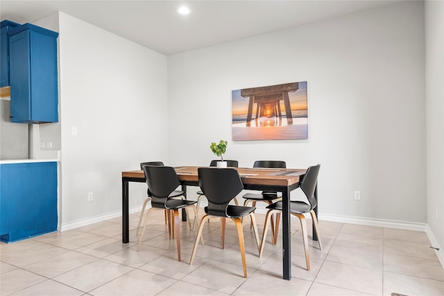 view of tiled dining room