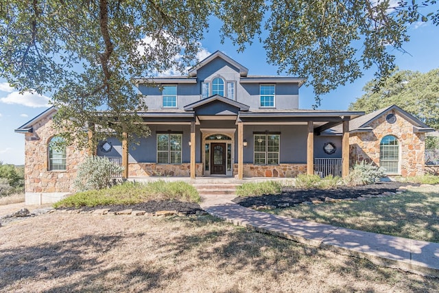 view of front of house with covered porch