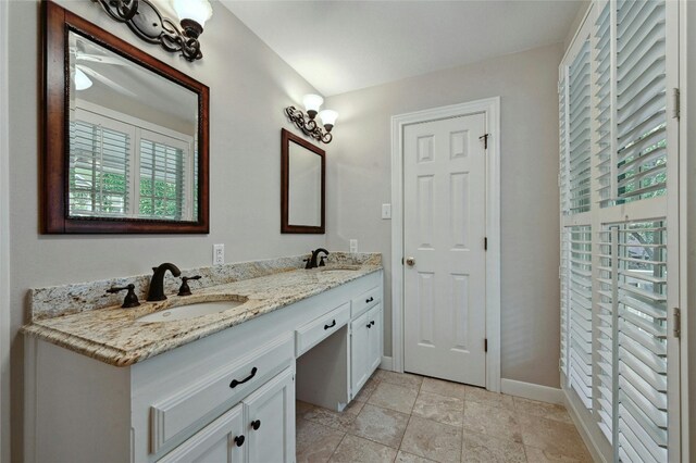 bathroom with vanity