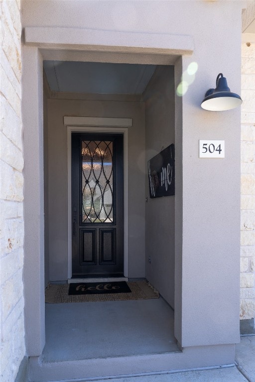 view of doorway to property