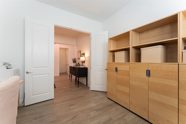 interior space with hardwood / wood-style flooring