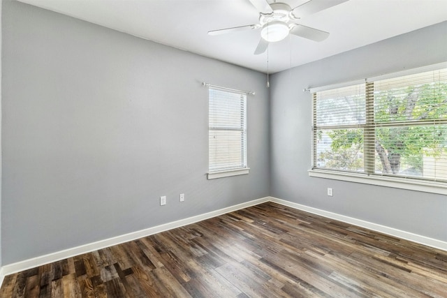 1201 Grove Blvd Unit 1501, Austin, TX 78741 - spare room with dark wood-type flooring and ceiling fan