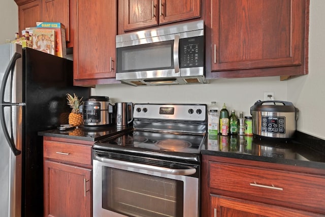 kitchen with appliances with stainless steel finishes