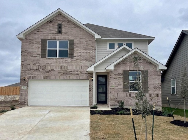 view of property with a garage