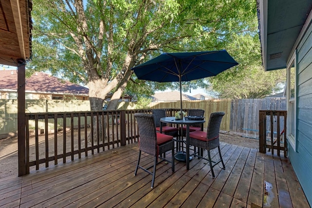 view of wooden deck