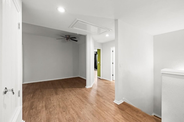 spare room featuring light hardwood / wood-style flooring