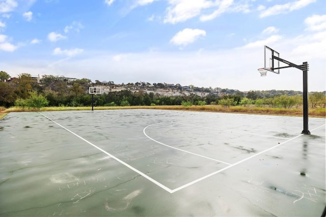 view of basketball court