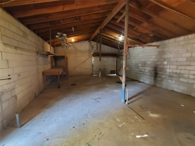 view of basement