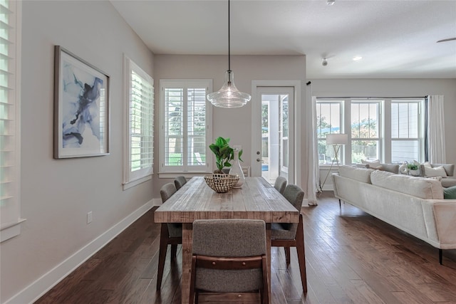 2717 Geraghty Ave, Austin, TX 78757 - dining room with dark wood-type flooring and recessed lighting