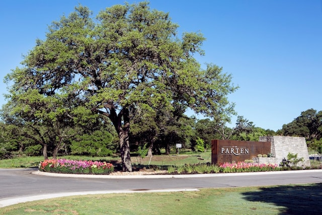 view of community sign