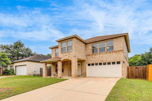 view of front of property featuring a front yard