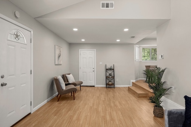 entryway featuring light hardwood / wood-style flooring