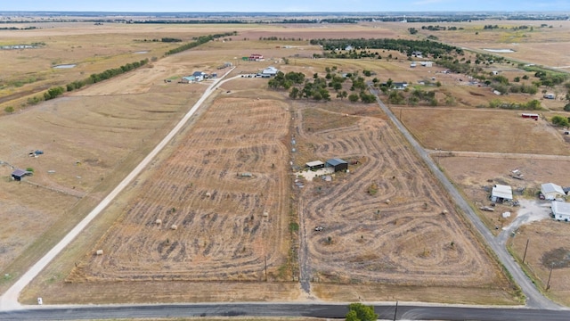 aerial view with a rural view