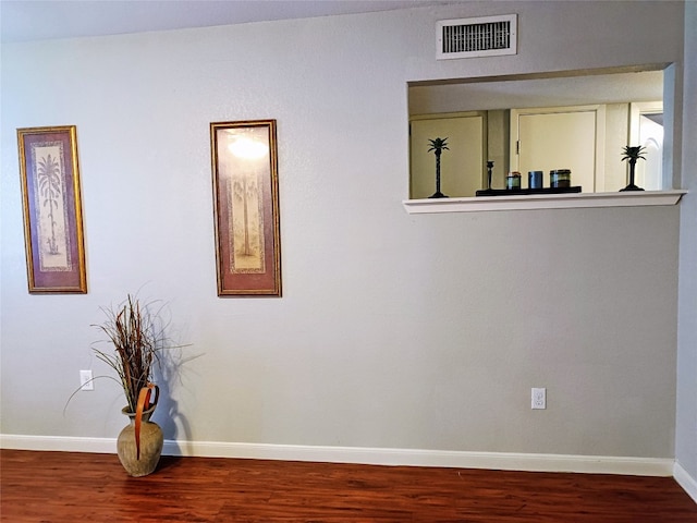 interior space with hardwood / wood-style flooring