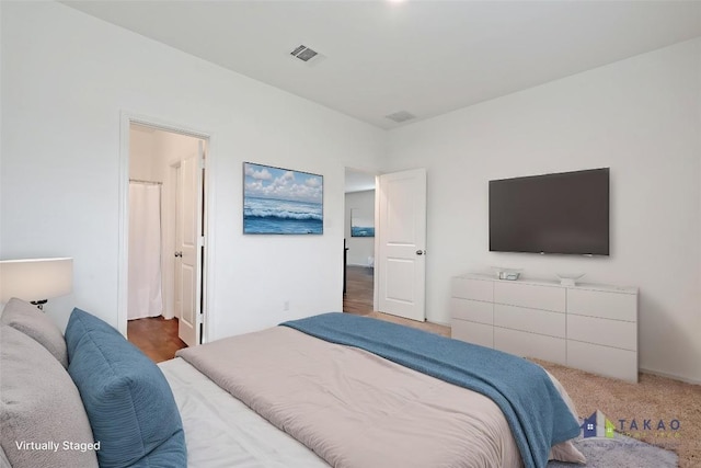 view of carpeted bedroom