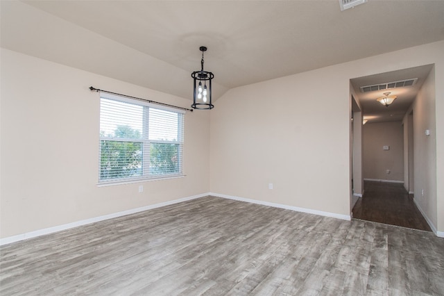 empty room featuring light hardwood / wood-style flooring