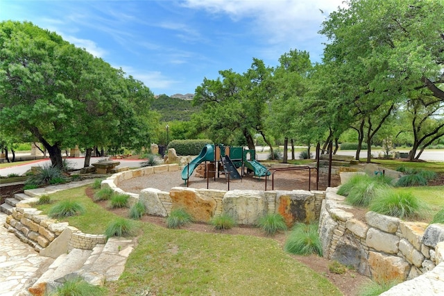 view of jungle gym