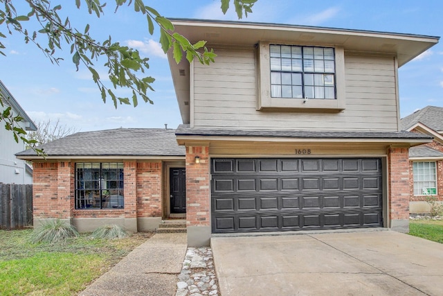 view of front facade with a garage