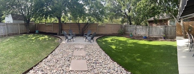 view of yard featuring a patio area