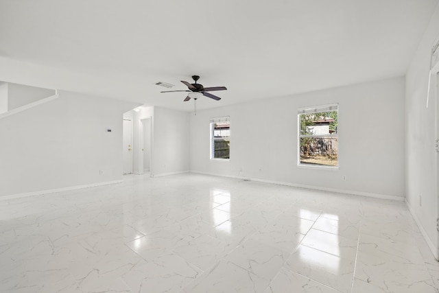 empty room with ceiling fan