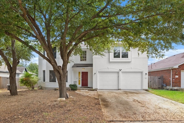 view of front of house featuring a garage