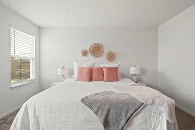 bedroom with carpet floors