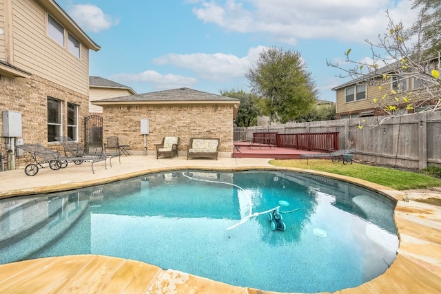 view of pool featuring a patio area