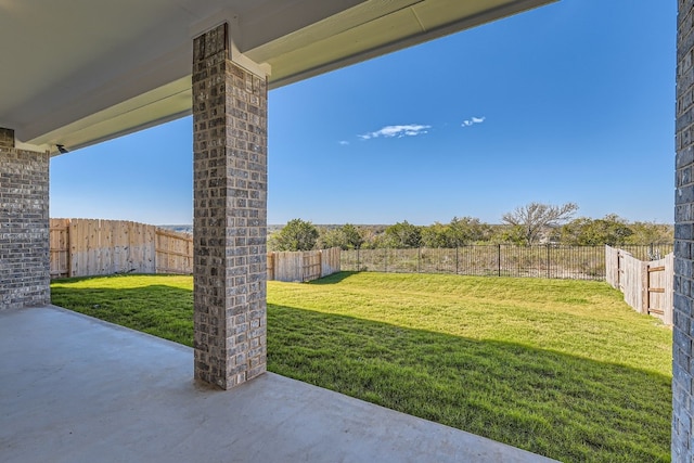 view of yard featuring a patio area