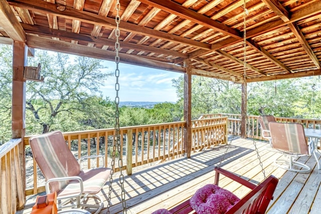 view of wooden terrace