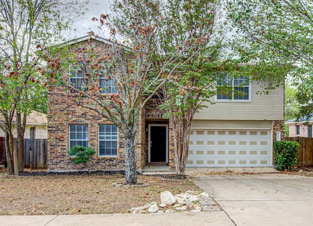 view of front facade with a garage