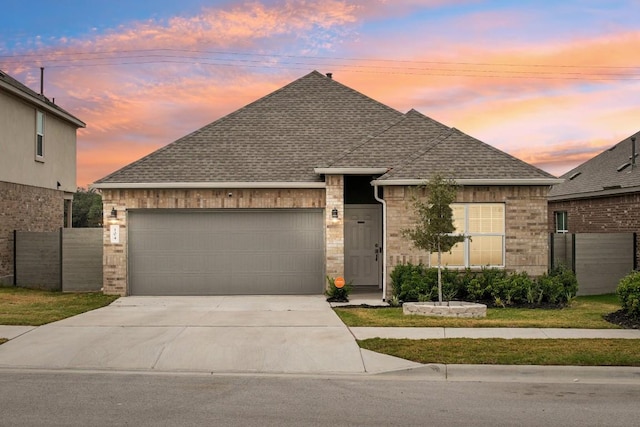 view of front of home featuring a garage