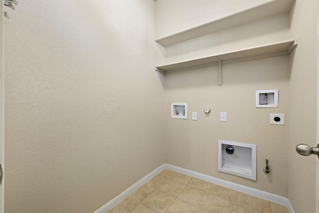 laundry room featuring electric dryer hookup, hookup for a gas dryer, and washer hookup