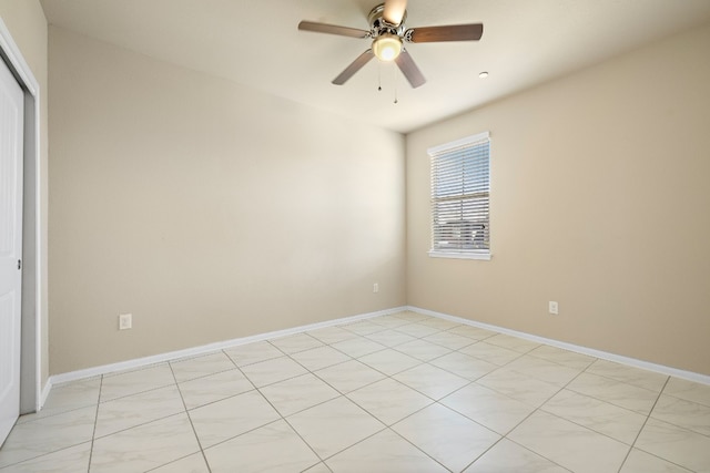 empty room with ceiling fan