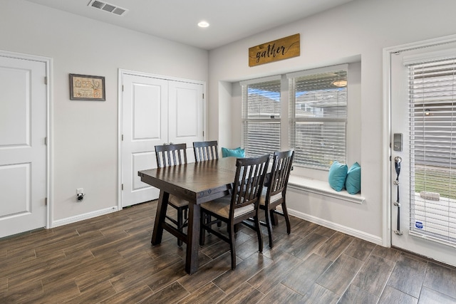 view of dining area