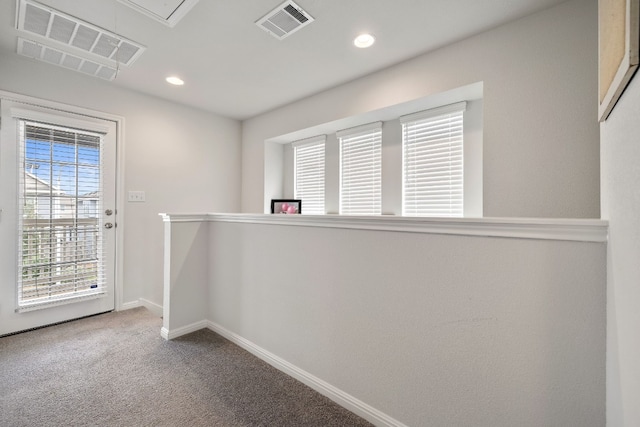 interior space featuring carpet floors