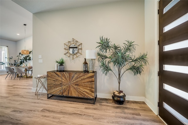 interior details with wood-type flooring