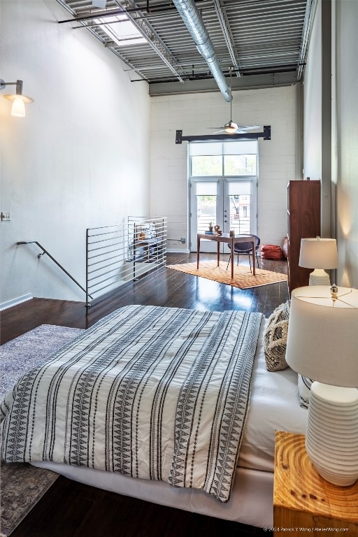 bedroom featuring hardwood / wood-style floors