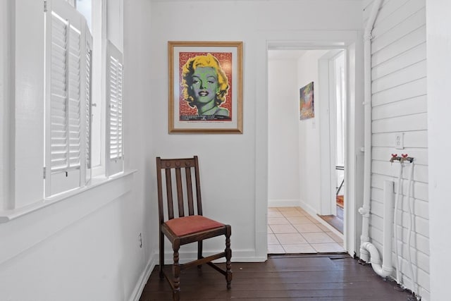 hallway featuring hardwood / wood-style floors