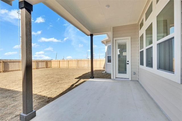 view of patio / terrace with a fenced backyard