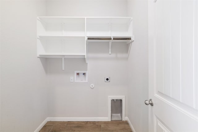 laundry room featuring gas dryer hookup, washer hookup, and hookup for an electric dryer