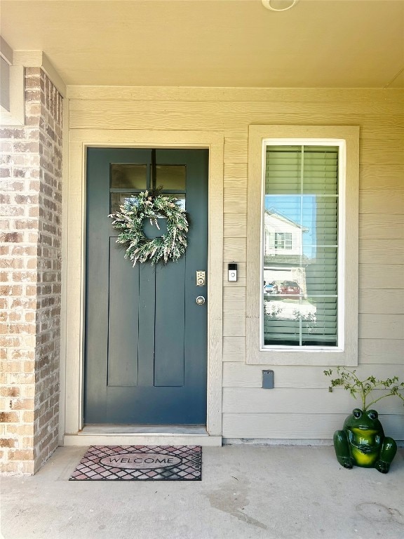 view of doorway to property