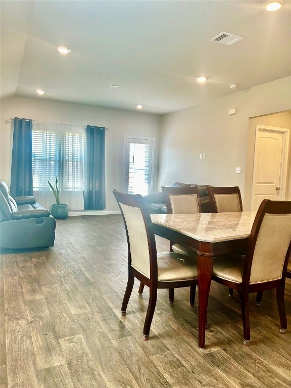 dining room featuring hardwood / wood-style floors