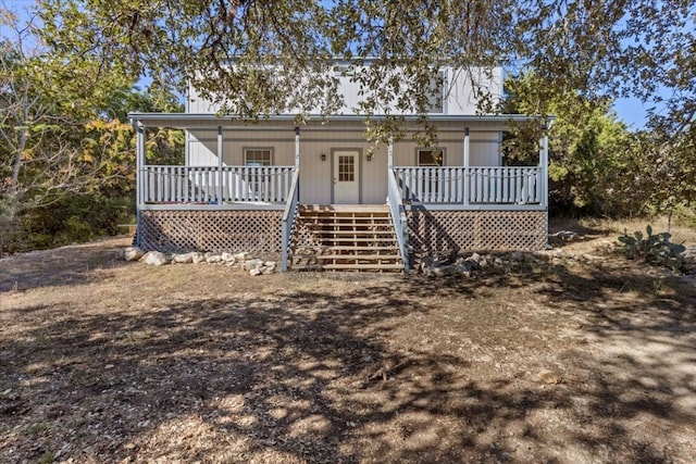 view of front of house featuring a deck