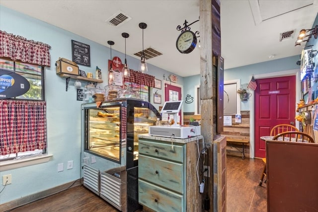 interior space featuring dark hardwood / wood-style floors